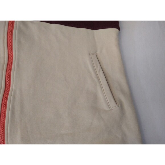 Maven Thread Full Zip Track Jacket Ponte Knit Size XXL Colorblock Burgundy Cream - Picture 5 of 16